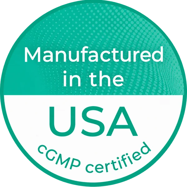 Manufactured in the USA, cGMP certified
